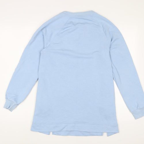 Marks and Spencer Womens Blue Cotton Pullover Sweatshirt Size 8 Pullover