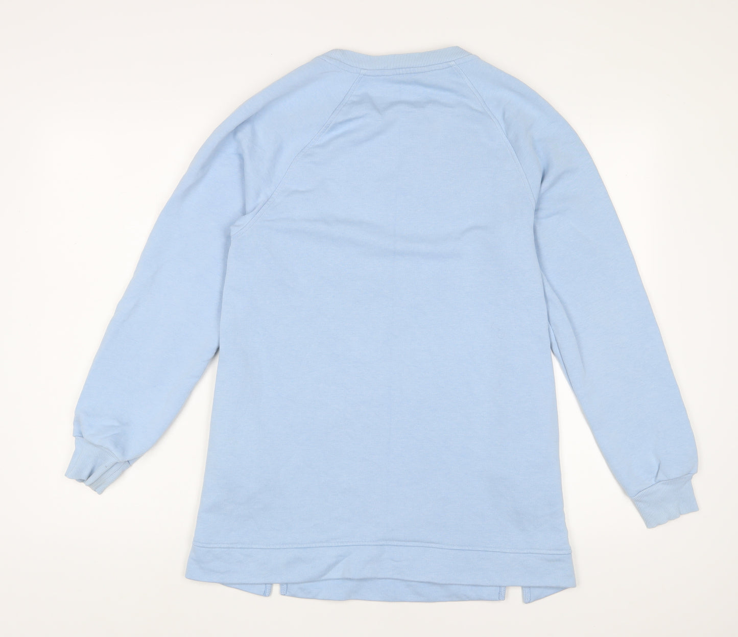 Marks and Spencer Womens Blue Cotton Pullover Sweatshirt Size 8 Pullover