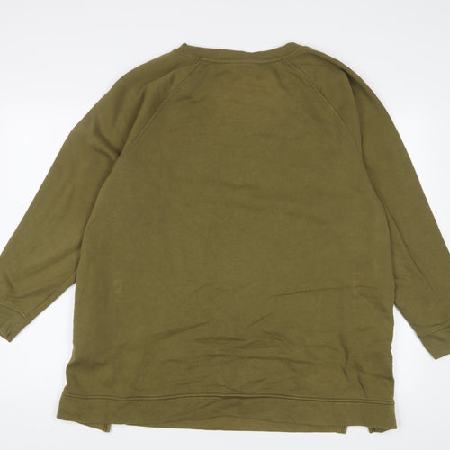 Marks and Spencer Womens Green Cotton Pullover Sweatshirt Size 18 Pullover