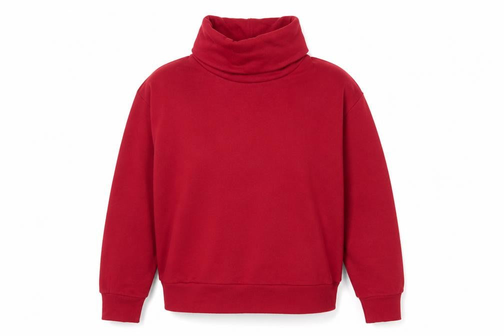 Front view of Zara women’s pink cotton pullover sweatshirt, size M, pullover