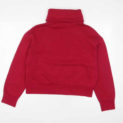 Zara Womens Pink Cotton Pullover Sweatshirt Size M Pullover