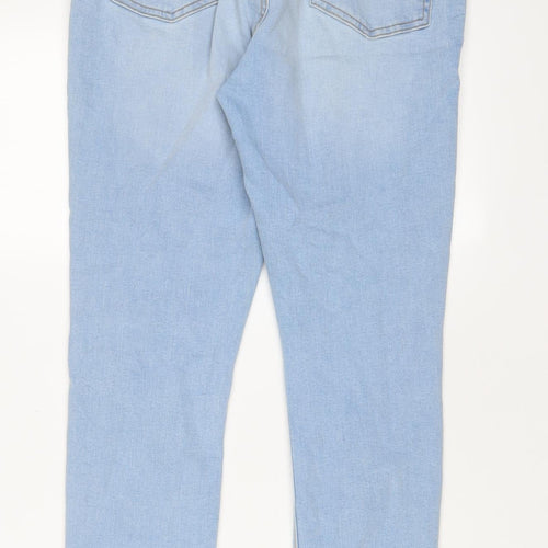 Denim & Co. Womens Blue Cotton Skinny Jeans Size 14 L29 in Regular Zip