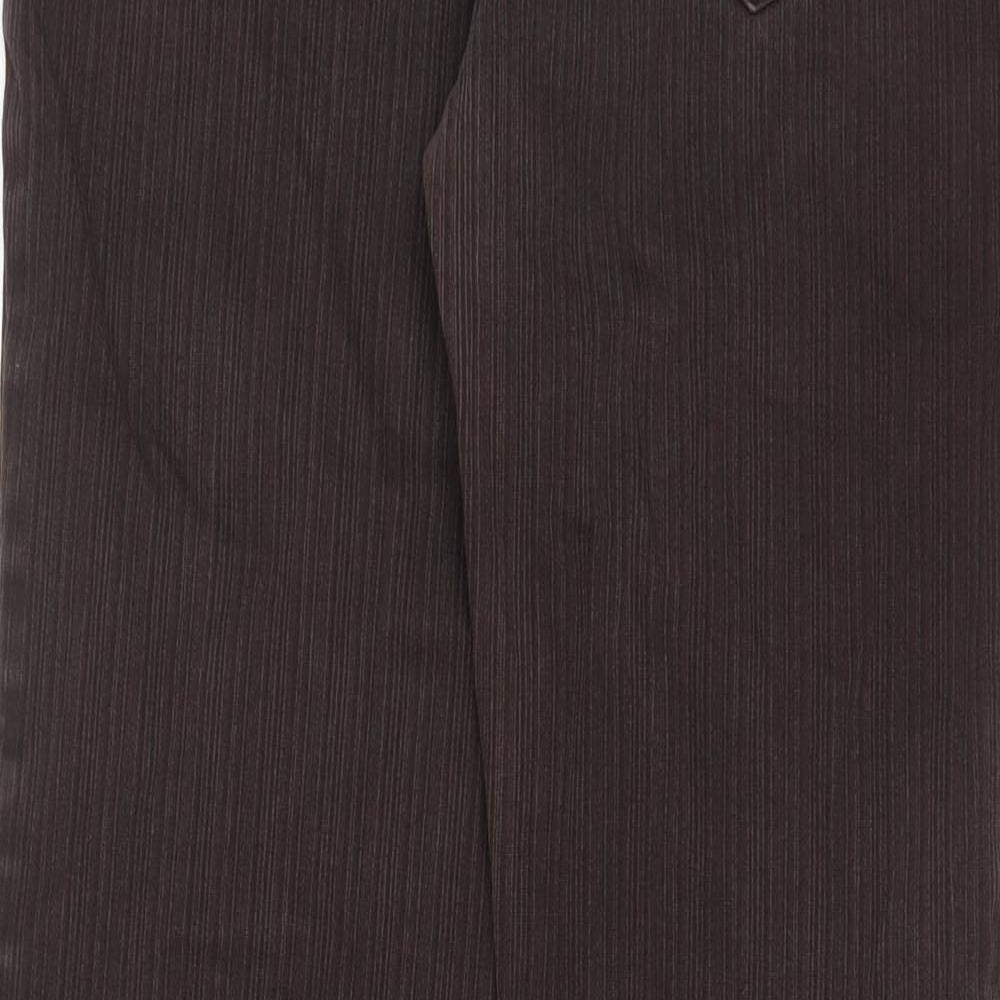 M&Co Womens Brown Cotton Bootcut Jeans Size 12 L29 in Regular Zip