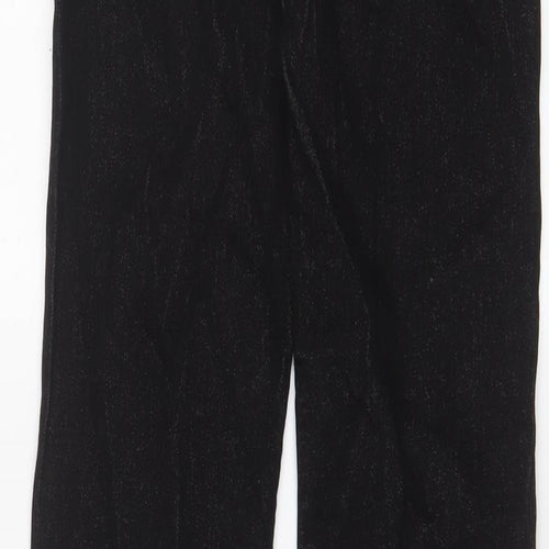 Marks and Spencer Womens Black Cotton Straight Jeans Size 6 L31 in Regular Zip
