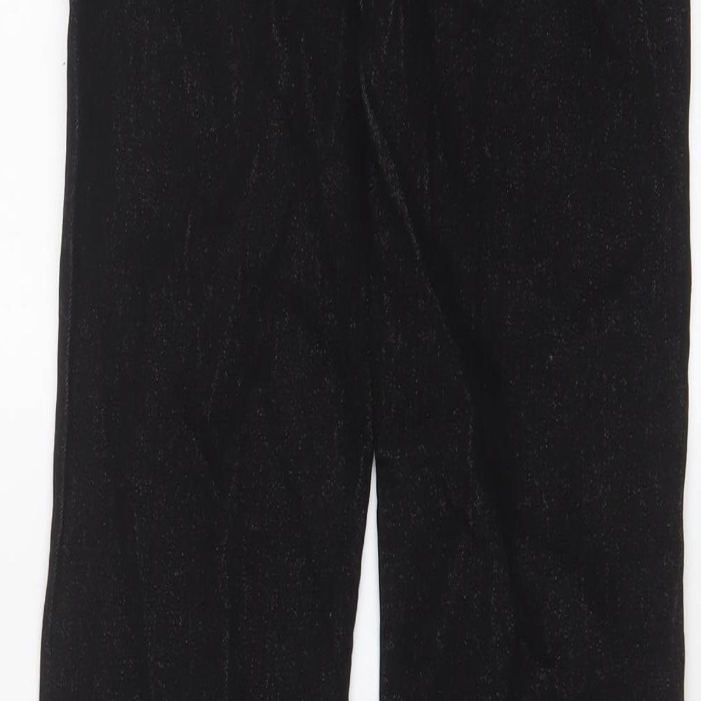 Marks and Spencer Womens Black Cotton Straight Jeans Size 6 L31 in Regular Zip