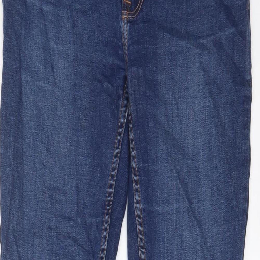 Mango Womens Blue Cotton Skinny Jeans Size 8 L28 in Regular Zip