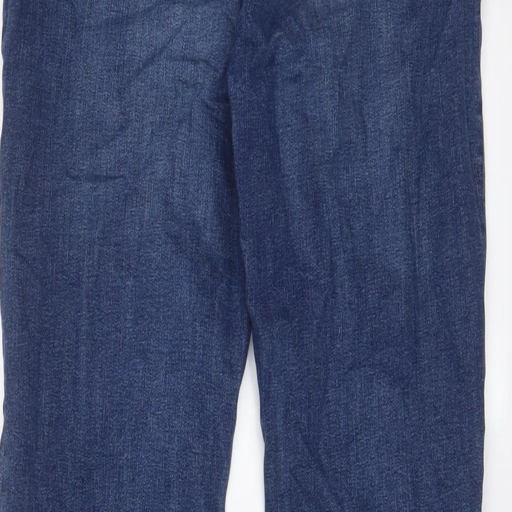 Mango Womens Blue Cotton Skinny Jeans Size 8 L28 in Regular Zip