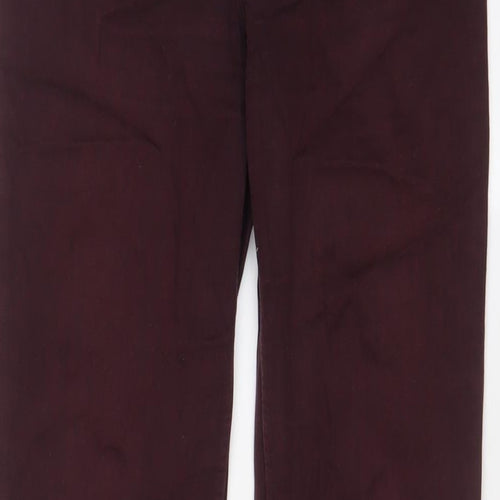 H&M Womens Purple Cotton Skinny Jeans Size 10 L29 in Regular Zip