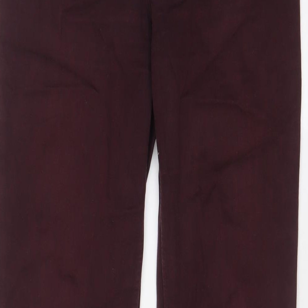 H&M Womens Purple Cotton Skinny Jeans Size 10 L29 in Regular Zip