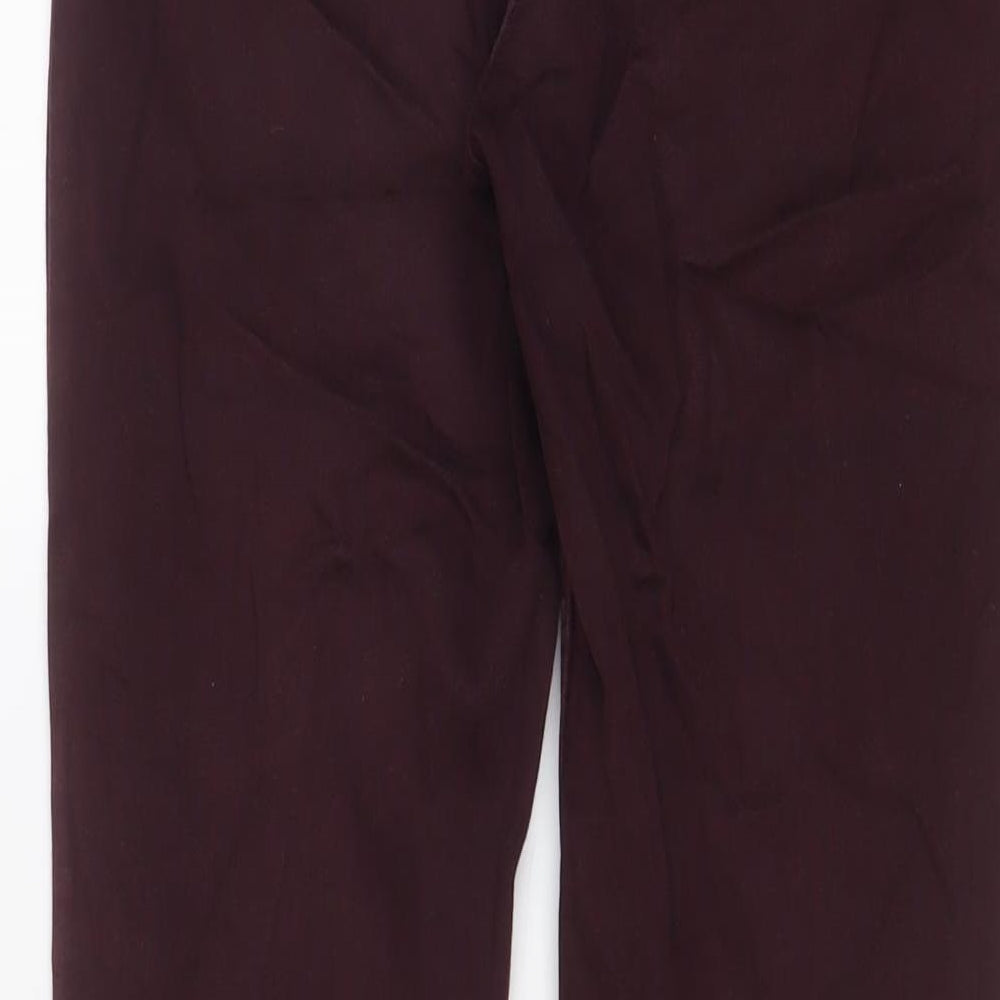 H&M Womens Purple Cotton Skinny Jeans Size 10 L29 in Regular Zip