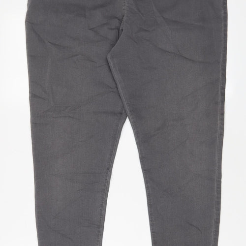 Marks and Spencer Womens Grey Cotton Jegging Jeans Size 18 L29 in Regular