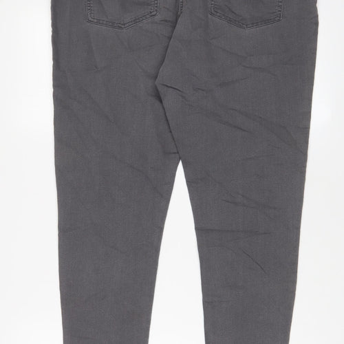 Marks and Spencer Womens Grey Cotton Jegging Jeans Size 18 L29 in Regular