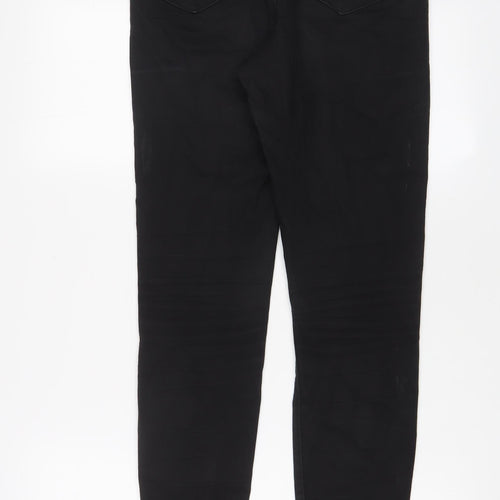 Denim & Co. Womens Black Cotton Skinny Jeans Size 12 L28 in Regular Zip