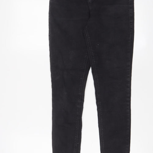 Topshop Womens Grey Cotton Skinny Jeans Size 30 in L32 in Regular Zip