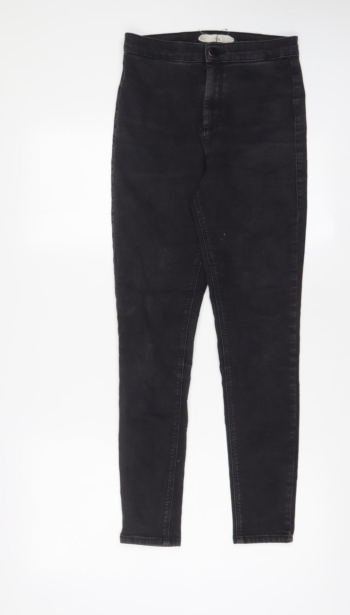 Topshop Womens Grey Cotton Skinny Jeans Size 30 in L32 in Regular Zip
