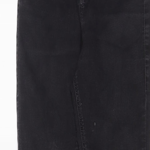 Topshop Womens Grey Cotton Skinny Jeans Size 30 in L32 in Regular Zip