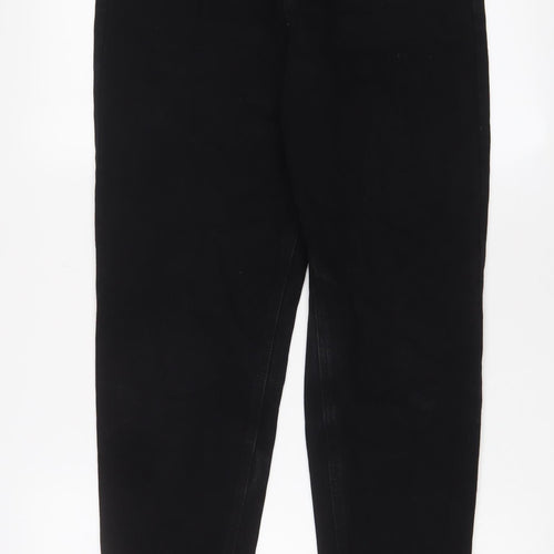 Missguided Womens Black Cotton Tapered Jeans Size 8 L29 in Regular Zip