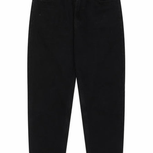 Missguided Womens Black Cotton Tapered Jeans Size 8 L29 in Regular Zip