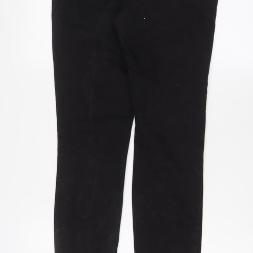 NEXT Womens Black Cotton Skinny Jeans Size 12 L30 in Regular Zip