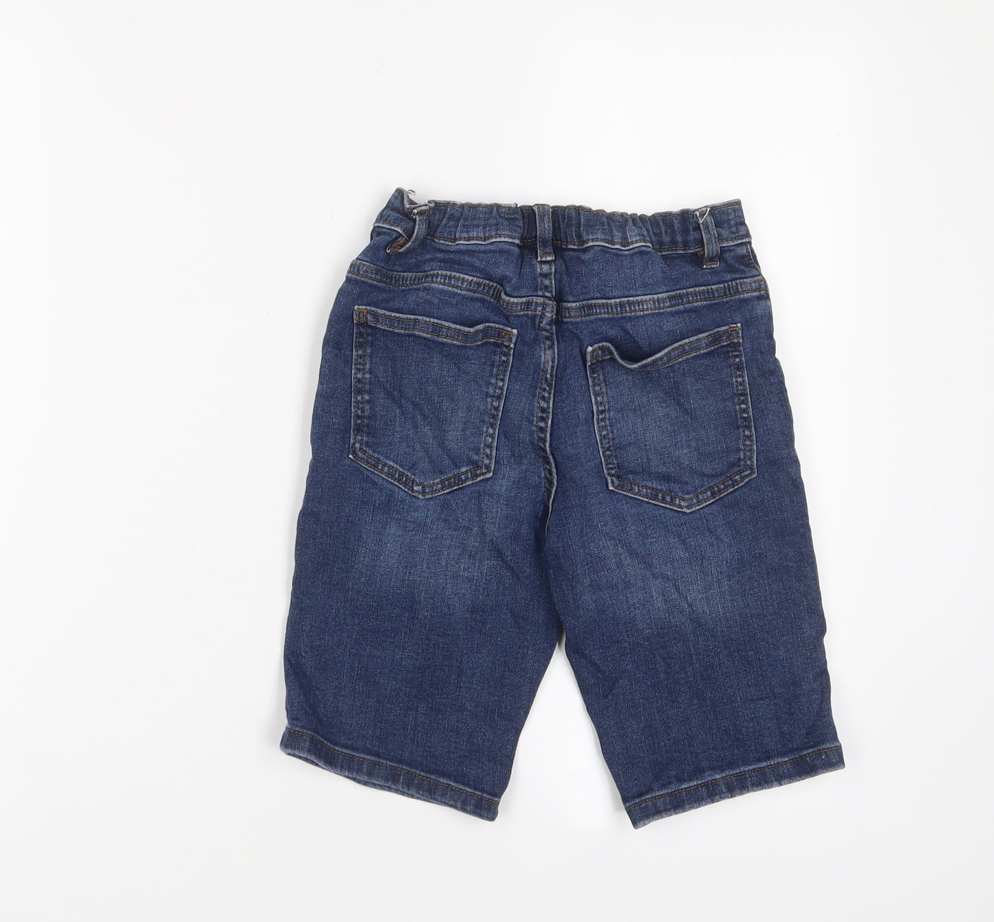 NEXT Boys Blue Cotton Bermuda Shorts Size 9 Years Regular Zip