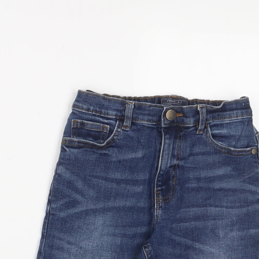 NEXT Boys Blue Cotton Bermuda Shorts Size 9 Years Regular Zip