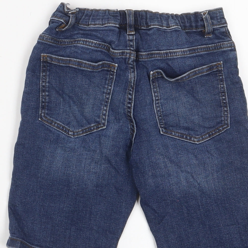 NEXT Boys Blue Cotton Bermuda Shorts Size 9 Years Regular Zip