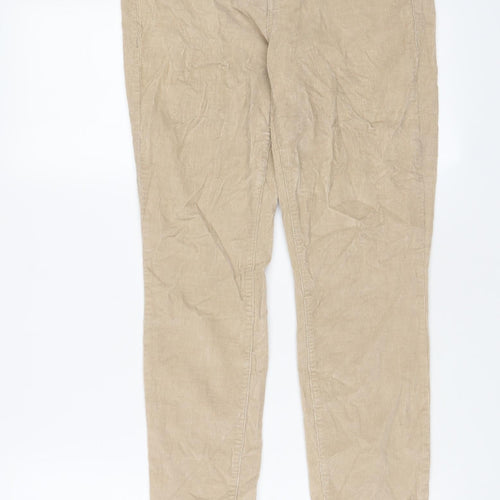 US Polo Assn. Womens Beige Cotton Trousers Size 28 in L28 in Regular Zip
