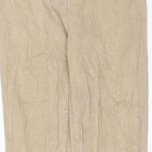 US Polo Assn. Womens Beige Cotton Trousers Size 28 in L28 in Regular Zip