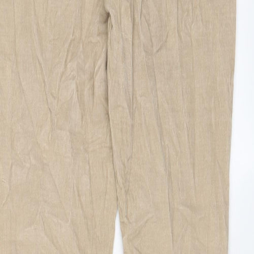 US Polo Assn. Womens Beige Cotton Trousers Size 28 in L28 in Regular Zip