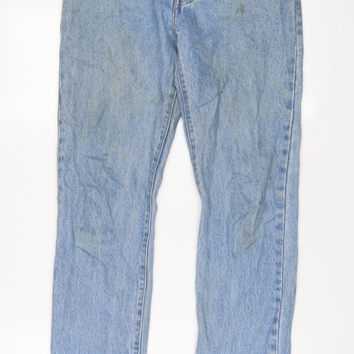 Levi's Womens Blue Cotton Straight Jeans Size 26 in L30 in Regular Zip