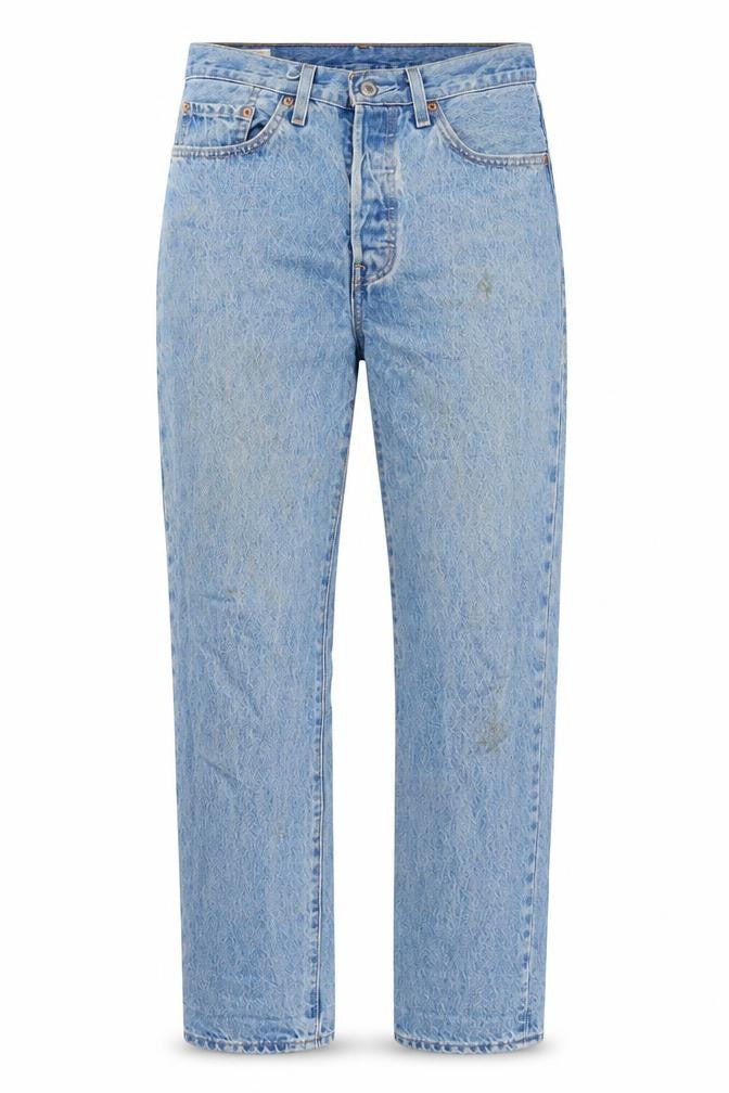 Levi's Womens Blue Cotton Straight Jeans Size 26 in L30 in Regular Zip
