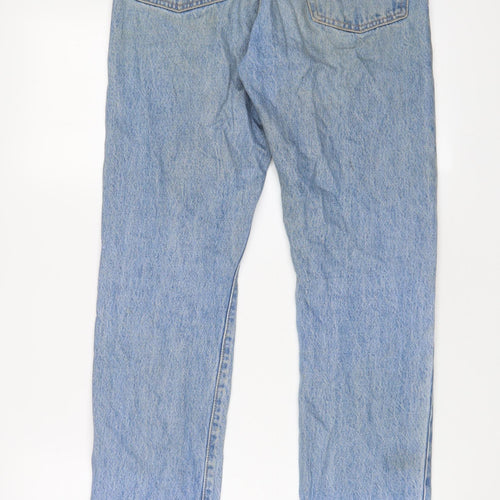 Levi's Womens Blue Cotton Straight Jeans Size 26 in L30 in Regular Zip