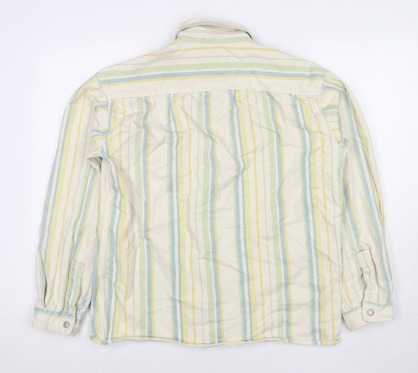 Zara Womens Beige Striped Jacket Size M Zip