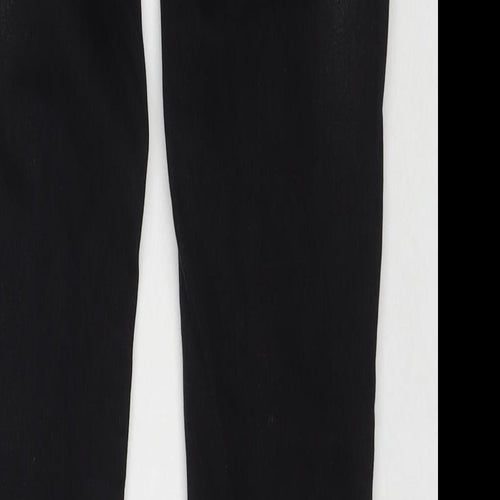 NEXT Womens Black Cotton Skinny Jeans Size 6 L30 in Regular Zip