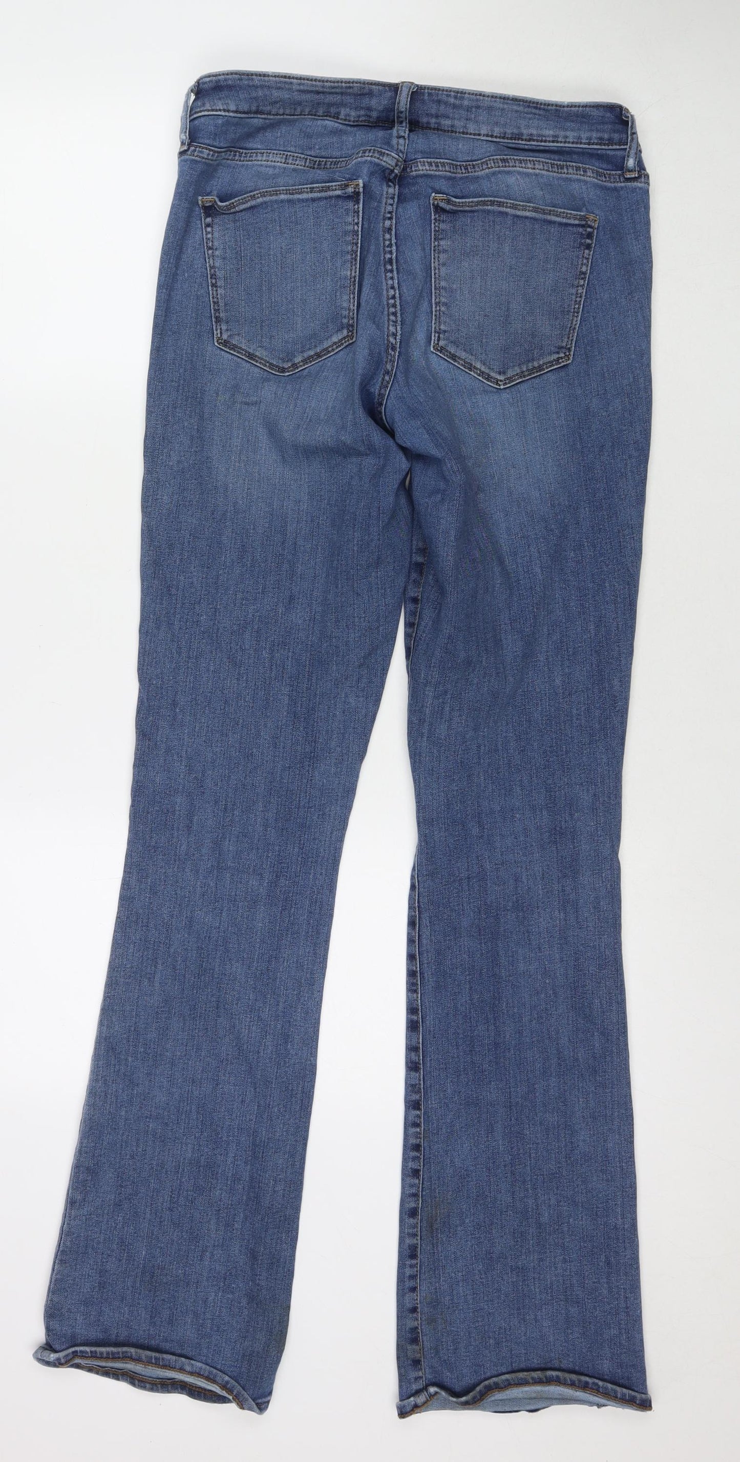 Gap Womens Blue Cotton Bootcut Jeans Size 30 in L34 in Regular Zip