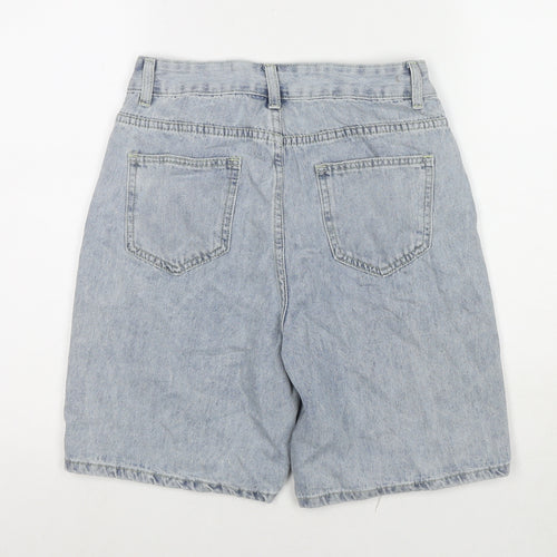 SY Jeans Womens Blue Polyester Blend Boyfriend Shorts Size M L7 in Regular Zip