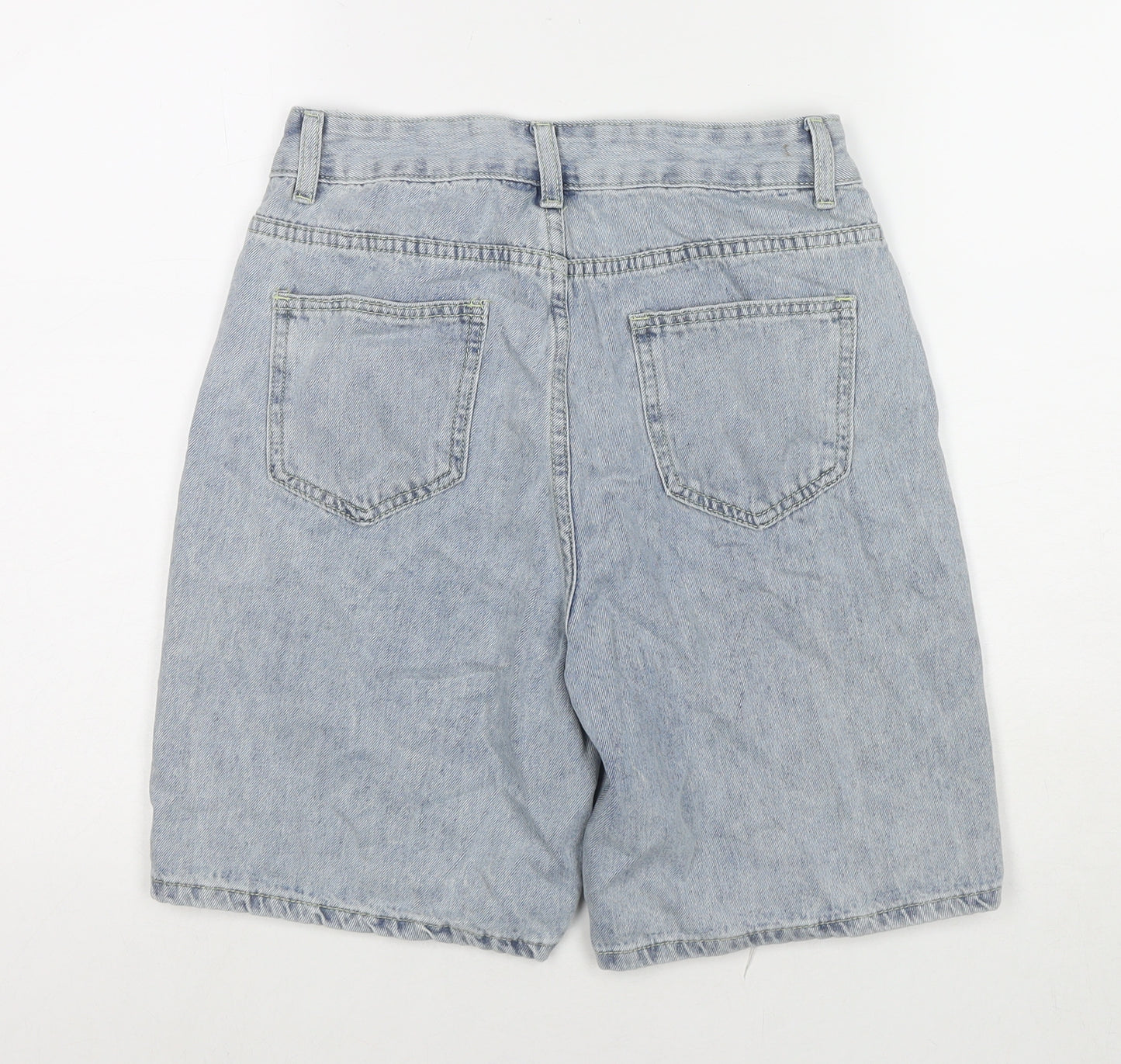 SY Jeans Womens Blue Polyester Blend Boyfriend Shorts Size M L7 in Regular Zip