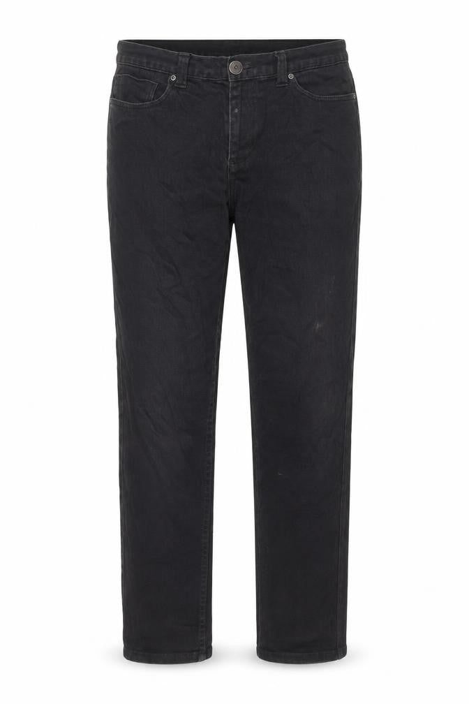 Denim & Co. Womens Black Polyester Blend Straight Jeans Size 34 in L30 in Regular Zip