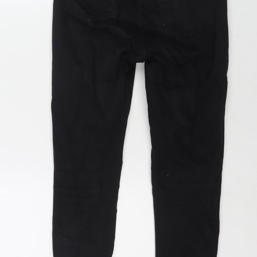 Topshop Womens Black Polyester Blend Skinny Jeans Size 26 in L30 in Regular Zip