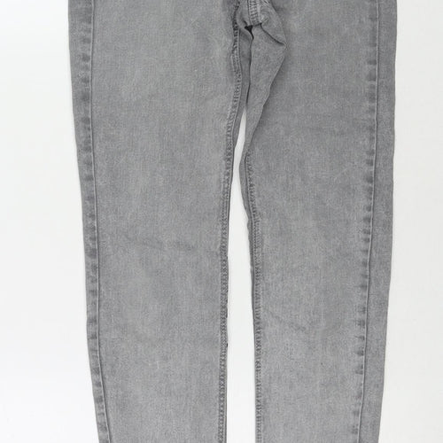 Divided by H&M Womens Grey Cotton Skinny Jeans Size 8 L30 in Regular Zip
