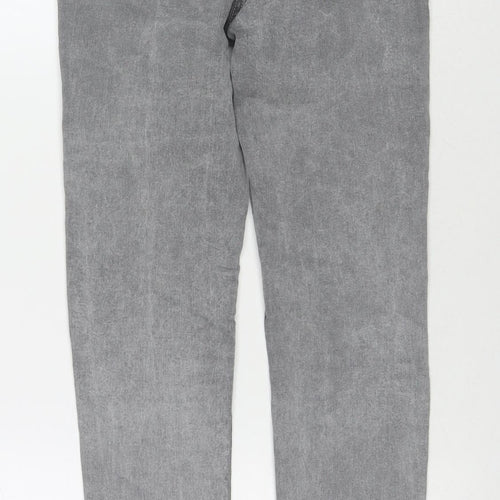 Divided by H&M Womens Grey Cotton Skinny Jeans Size 8 L30 in Regular Zip
