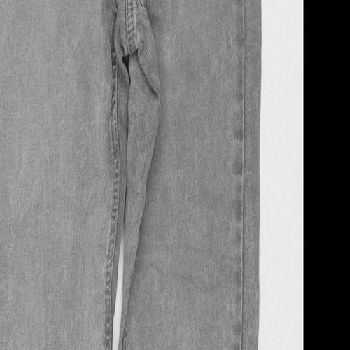 Divided by H&M Womens Grey Cotton Skinny Jeans Size 8 L30 in Regular Zip