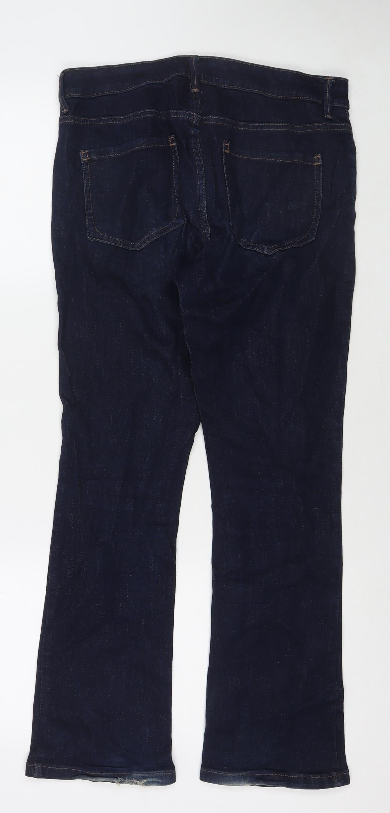 Principles Womens Blue Cotton Bootcut Jeans Size 10 L26 in Regular Zip