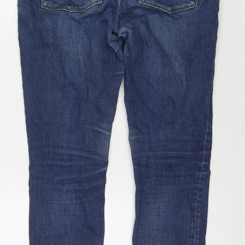 Warehouse Womens Blue Polyester Blend Skinny Jeans Size 10 L28 in Regular Zip