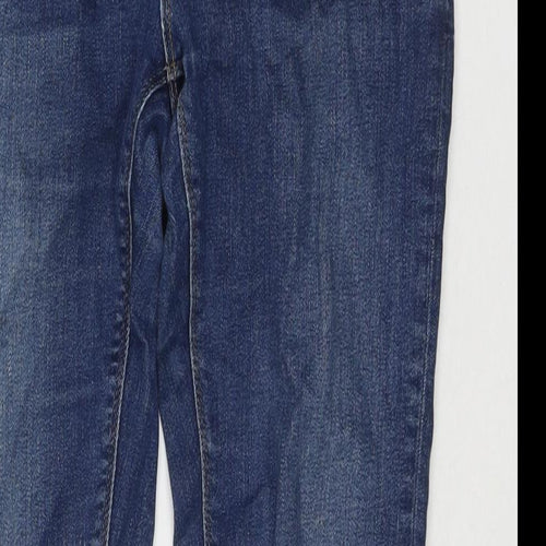 Warehouse Womens Blue Polyester Blend Skinny Jeans Size 10 L28 in Regular Zip