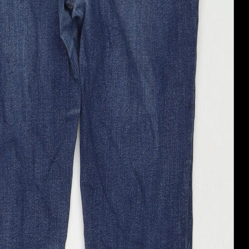 Warehouse Womens Blue Polyester Blend Skinny Jeans Size 10 L28 in Regular Zip