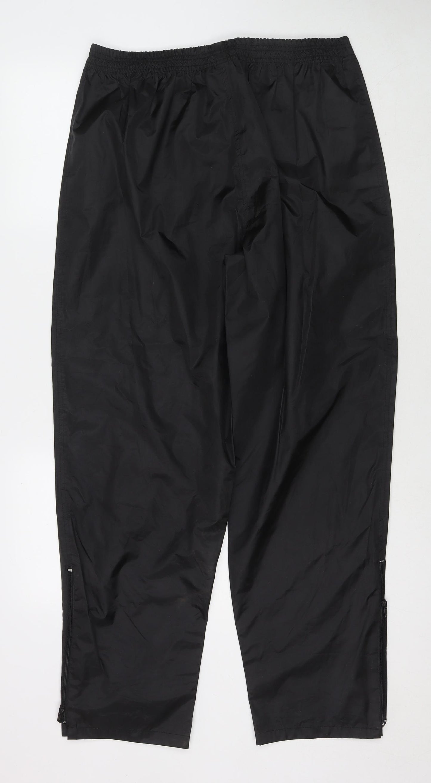 Wynnster Mens Black Nylon Rain Trousers Trousers Size L L30 in Regular Pullover - Waterproof
