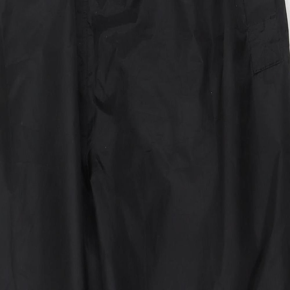 Wynnster Mens Black Nylon Rain Trousers Trousers Size L L30 in Regular Pullover - Waterproof