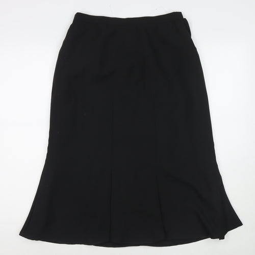 Marjorie Elizabeth Womens Black Polyester Trumpet Skirt Size 30 in Zip