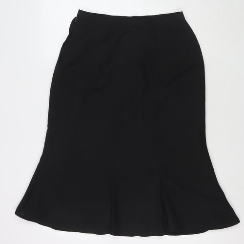 Marjorie Elizabeth Womens Black Polyester Trumpet Skirt Size 30 in Zip